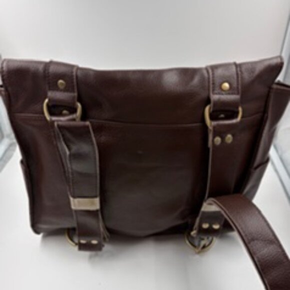 Vere Verto Brown Leather Backpack Bag New main image 5